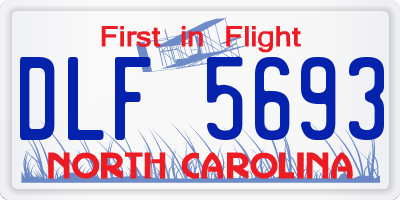 NC license plate DLF5693