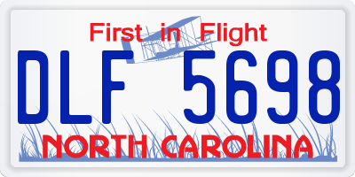 NC license plate DLF5698
