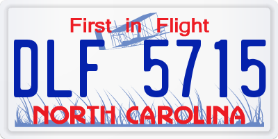 NC license plate DLF5715