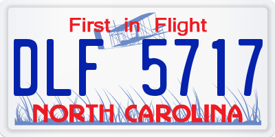 NC license plate DLF5717