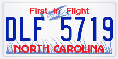 NC license plate DLF5719