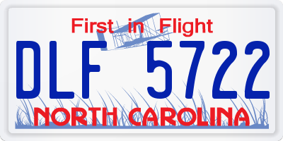 NC license plate DLF5722