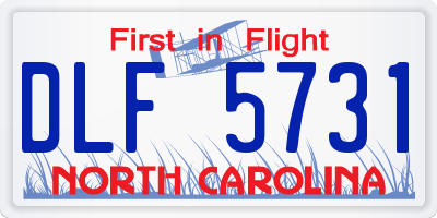 NC license plate DLF5731