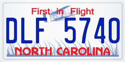 NC license plate DLF5740