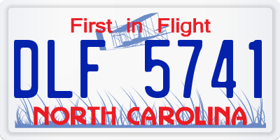 NC license plate DLF5741