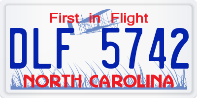NC license plate DLF5742