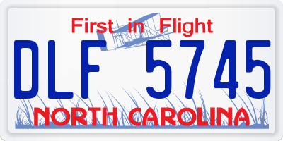NC license plate DLF5745