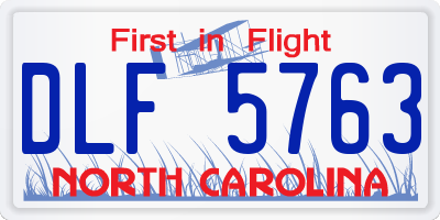 NC license plate DLF5763