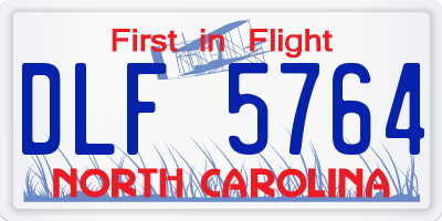 NC license plate DLF5764