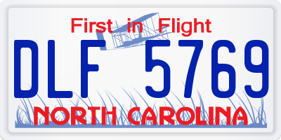 NC license plate DLF5769