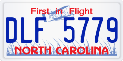 NC license plate DLF5779