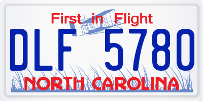NC license plate DLF5780