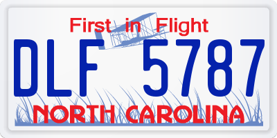 NC license plate DLF5787