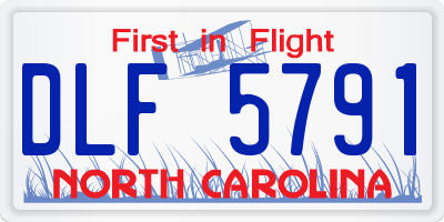 NC license plate DLF5791