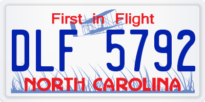 NC license plate DLF5792
