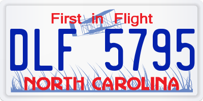 NC license plate DLF5795