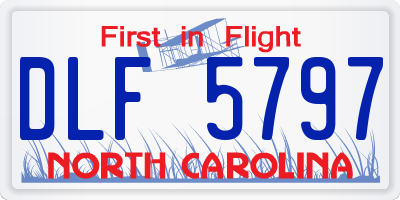 NC license plate DLF5797
