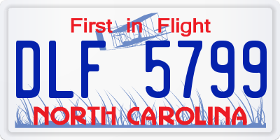 NC license plate DLF5799