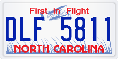 NC license plate DLF5811