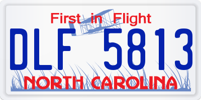 NC license plate DLF5813