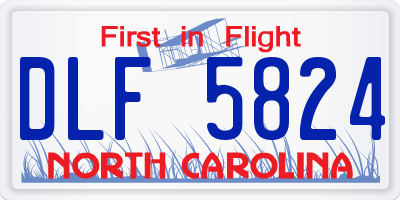 NC license plate DLF5824