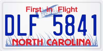 NC license plate DLF5841