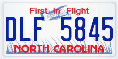 NC license plate DLF5845