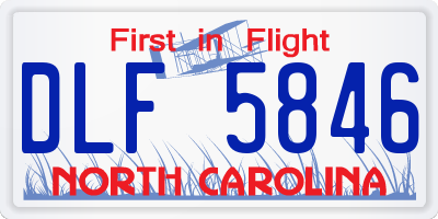 NC license plate DLF5846