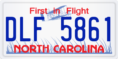 NC license plate DLF5861