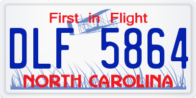 NC license plate DLF5864