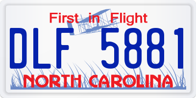 NC license plate DLF5881