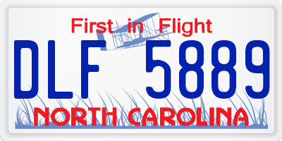 NC license plate DLF5889