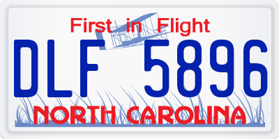 NC license plate DLF5896