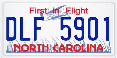 NC license plate DLF5901