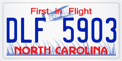 NC license plate DLF5903