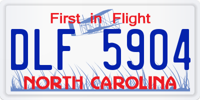 NC license plate DLF5904