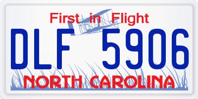 NC license plate DLF5906