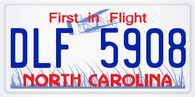 NC license plate DLF5908