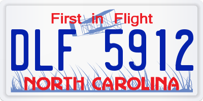 NC license plate DLF5912