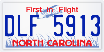 NC license plate DLF5913