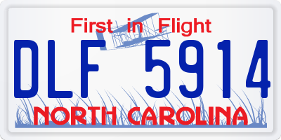 NC license plate DLF5914
