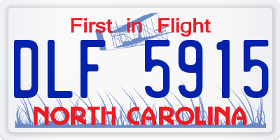 NC license plate DLF5915