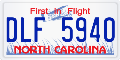 NC license plate DLF5940