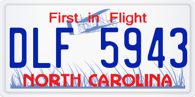 NC license plate DLF5943