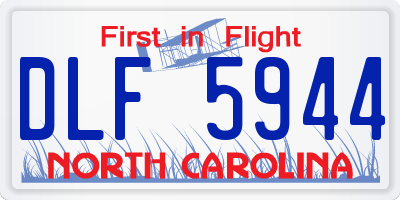 NC license plate DLF5944