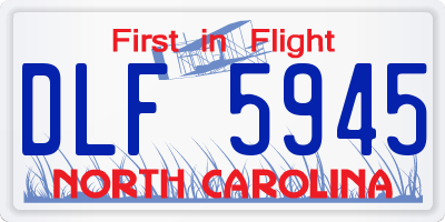 NC license plate DLF5945