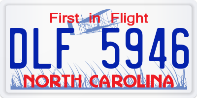 NC license plate DLF5946