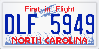 NC license plate DLF5949