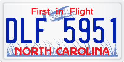NC license plate DLF5951