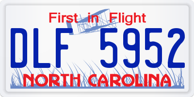 NC license plate DLF5952